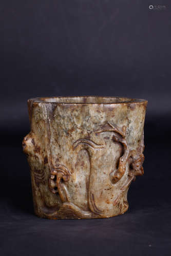 Chinese 18 century stone brush pot