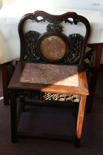 A chinese hardwood chair