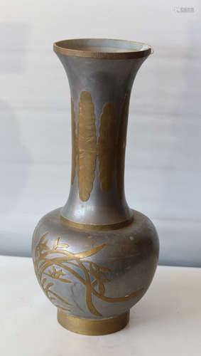 A chinese tin vase