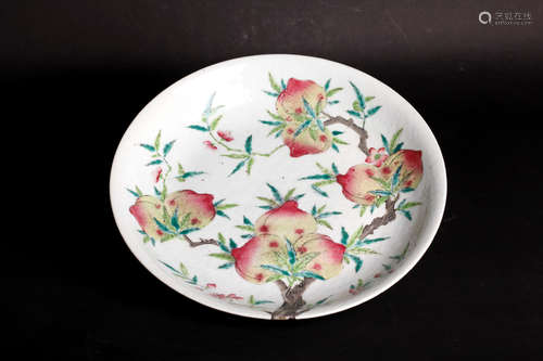 Chinese 18 century famille rose plate mark