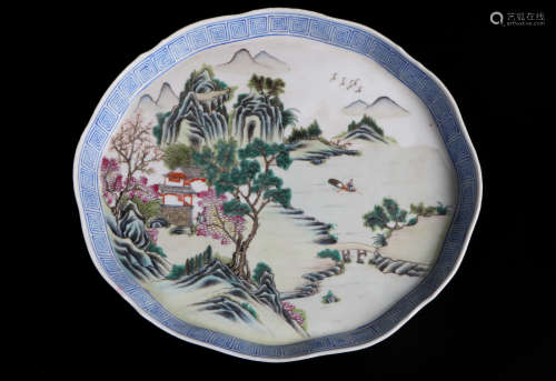 A chinese famille rose plate