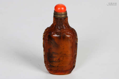 A chinese glass snuff bottle