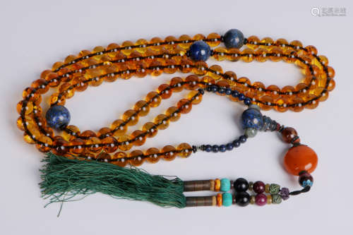 108 amber buddhist prayer beads