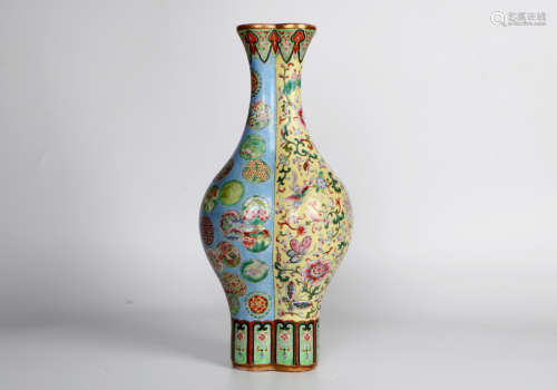 A chinese famille rose vase