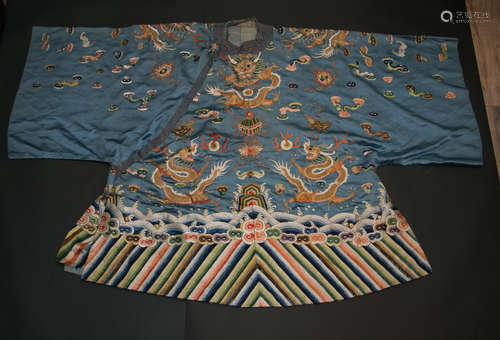 Chinese 18 century kid's dragon robe