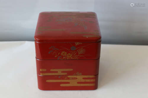 A group of japanese lacquer box