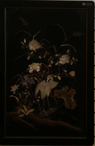 A japanese lacquer screen