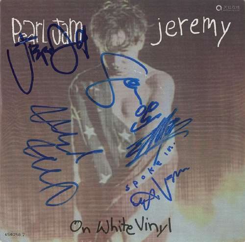 Pearl Jam Signed 45 RPM Record