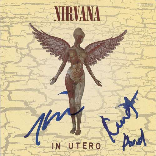 Nirvana Signed In Utero CD Booklet