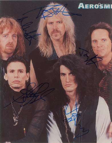 Aerosmith Oversized Signed Photograph