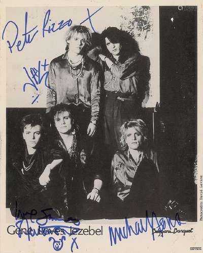 Gene Loves Jezebel Signed Photograph