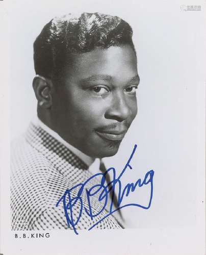 B. B. King Signed Photograph