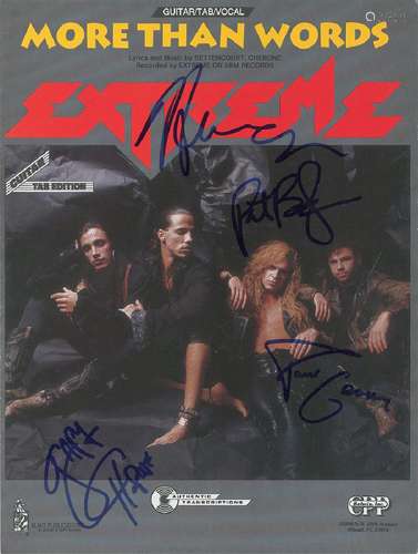 Extreme Signed Sheet Music