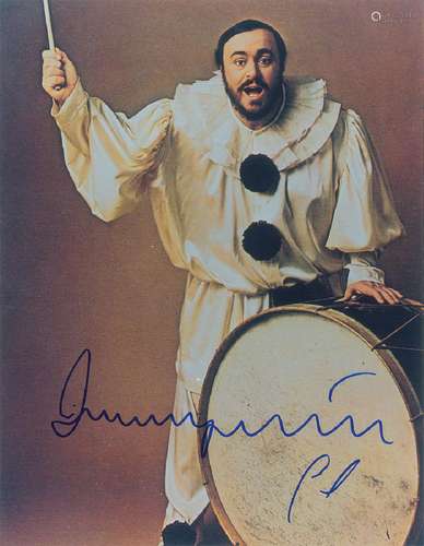 Luciano Pavarotti Oversized Signed Photograph