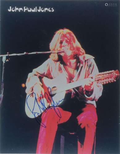 Led Zeppelin: John Paul Jones Oversized Signed