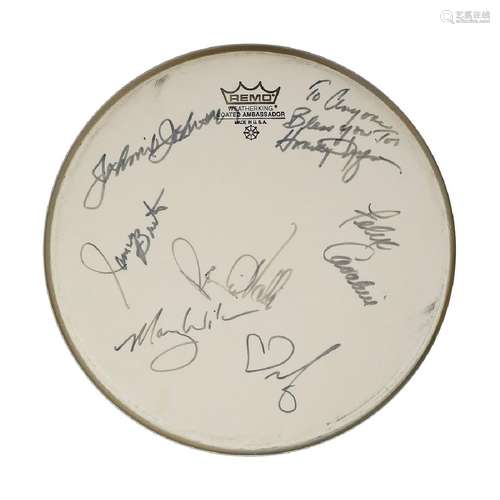 Rock and Roll Hall of Fame Inductees Signed Drum Head