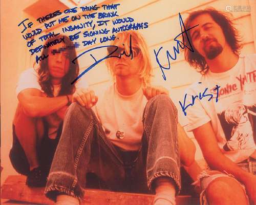 Nirvana Oversized Signed Photograph