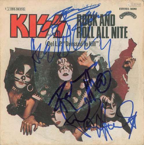 KISS Signed 45 RPM Record