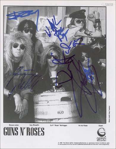 Guns N' Roses Signed Photograph