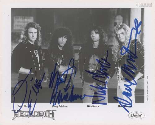 Megadeth Signed Photograph