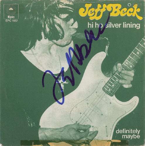 Jeff Beck Signed 45 RPM Record