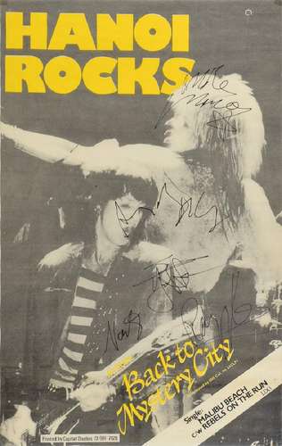 Hanoi Rocks Signed Poster