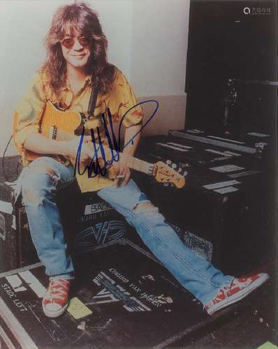 Eddie Van Halen Oversized Signed Photograph