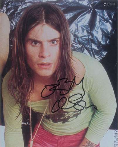 Black Sabbath: Ozzy Osbourne Signed Photograph