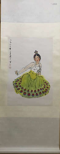 YEQIANYU DAI NATIONALITY DANCING GIRL PAINTING