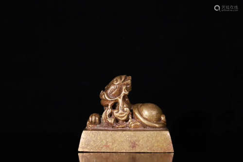A QING DYNASTY BRONZE SEAL