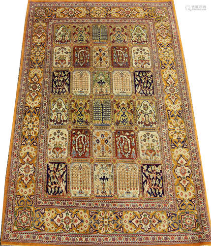 PERSIAN MOUD WOOL ORIENTAL RUG 1960