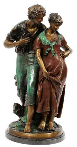 L. MADRASSI BRONZE SCULPTURE H 2' 5'', W 1' 3''