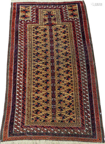 PERSIAN BALOUCH WOOL ORIENTAL RUG 1930