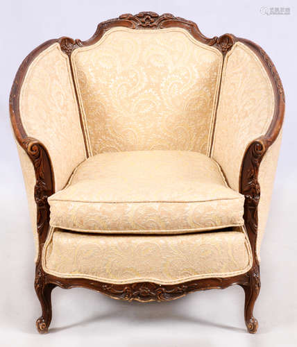 FRENCH LOUIS XV STYLE BERGERE CHAIR