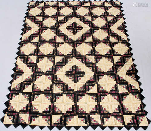 AMERICAN LOG CABIN QUILT, W 67