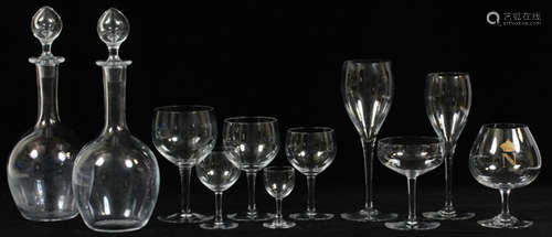 BACCARAT CRYSTAL STEMWARE & DECANTERS, 60 PCS.