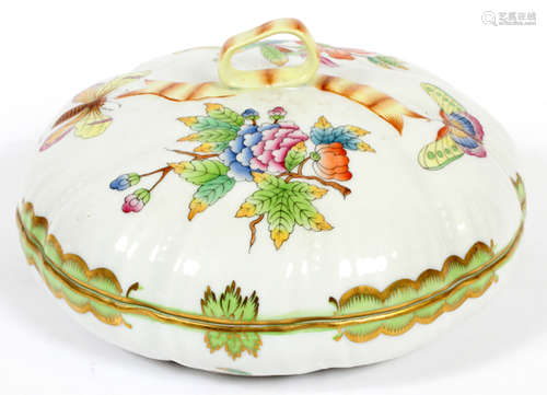 HEREND PORCELAIN COVERED DISH