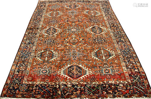 PERSIAN HERIZ WOOL ORIENTAL RUG 1930