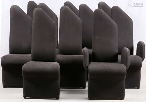 MODERN UPHOLSTERED DINING CHAIRS SET OF 10