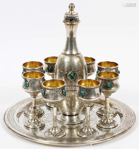 ISRAELI STERLING SILVER KIDDUSH SET