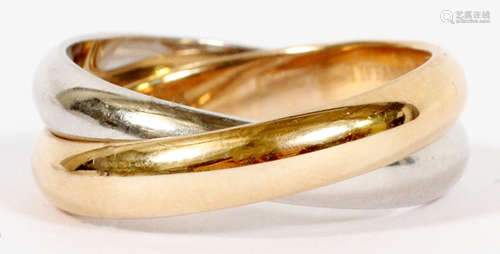 TIFFANY & CO. WHITE & YELLOW GOLD RING