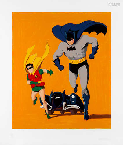 Batman, Robin and Batmobile Mel Ramos(born 1935)