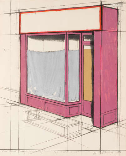 Pink Store Front, Project Christo & Jeanne-Claude(born 1935; 1935-2009)