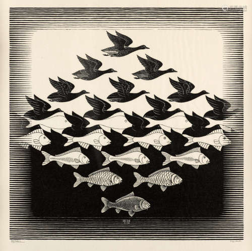 Sky and Water I (Lucht en Water I) Maurits Cornelis Escher(1898-1972)