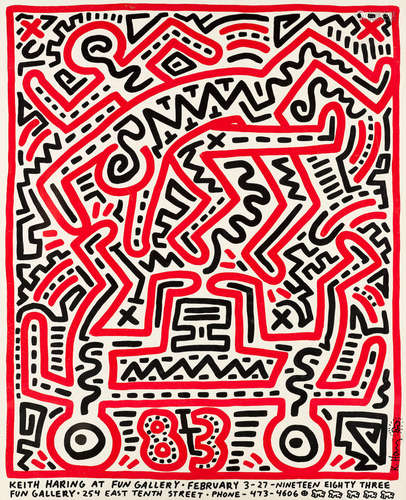 Fun Gallery Exhibition Poster Keith Haring(1958-1990)