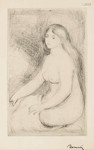 Baigneuse Assise Pierre-Auguste Renoir(French, 1841-1919)