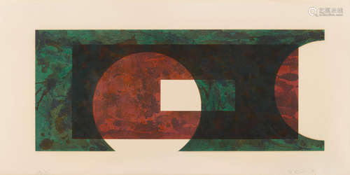 Triangle Slice; Two Circle; both from Rectangle Series 2 Ronald Davis(born 1937)