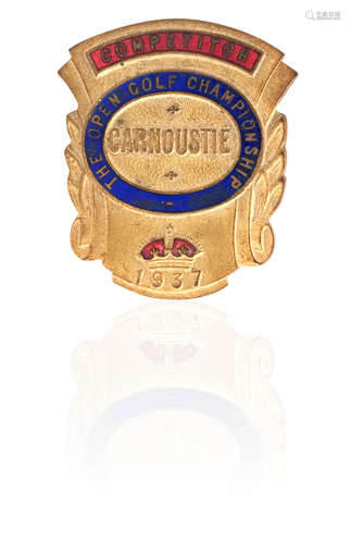 1937 OPEN CHAMPIONSHIP COMPETITOR'S BADGE