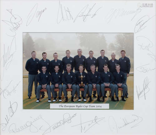 RYDER CUP 2004: A COLOUR PHOTOGRAPH OF THE EUROPEAN TEAM