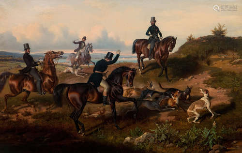 The hunt Theodor Franz Zimmermann(Austrian, 1808-1880)